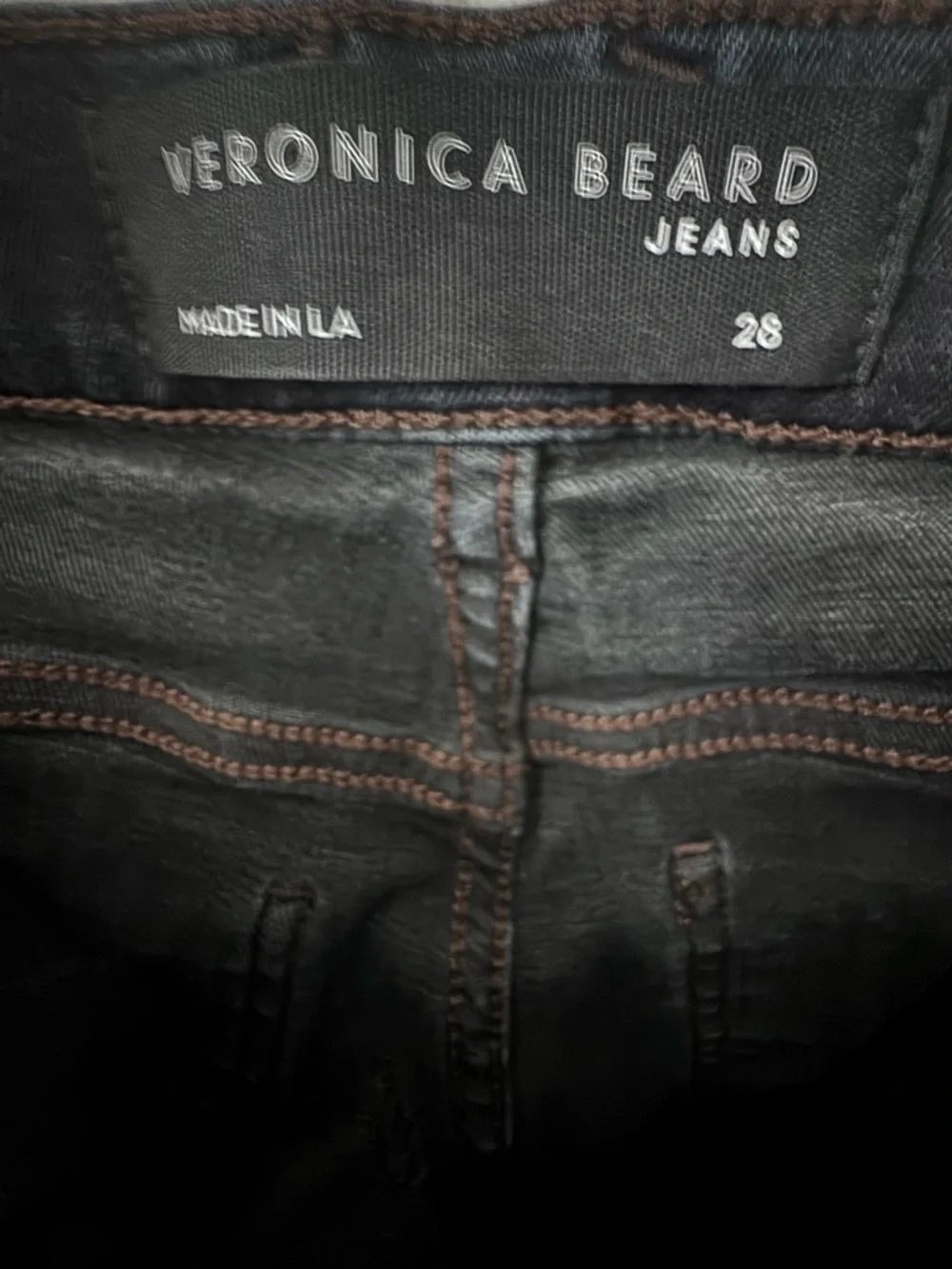 💞Veronica Beard Carly Kick Flare High Rise • Wash Dark Ink (Wash Black) • Sz 28
